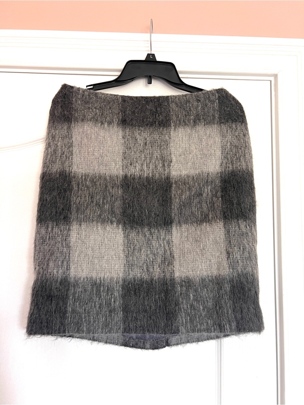 Talbots Checked Mohair-Blend Pencil Skirt - Gray Check